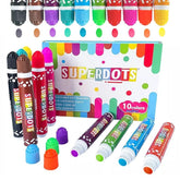 Washable Dot Markers for Kids – Dot Markers for Artist, Beginners, Professional, Washable Marker Pens for Kids Colouring, Colorful Markers for Drawing, Colouring, Sketching (Pack of 10)